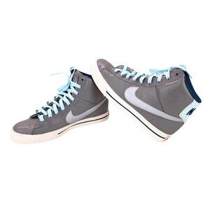 Nike Sweet Classic High Top Women Sneaker Shoe Gray Blue Size 10 354697-028 Teal